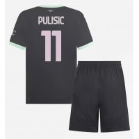 Echipament fotbal AC Milan Christian Pulisic #11 Tricou Treilea 2024-25 pentru copii maneca scurta (+ Pantaloni scurti)